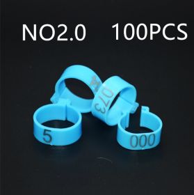100 PCS The Chicken Foot Ring (Option: 2.0Blue 100PCS)