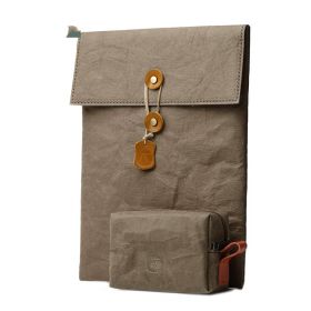 Non-magnetic Notebook Computer Bag Liner File Protective Cover (Option: Dry green-13inches)