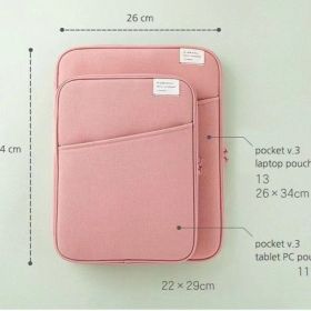Creative Simple Solid Color Tablet Bag (Option: Pink-11inch)