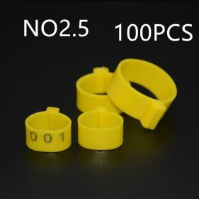 100 PCS The Chicken Foot Ring (Option: 2.5Yellow 100PCS)