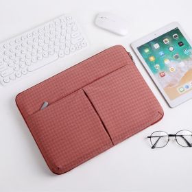 Korean Girl Heart Tablet Laptop Storage Protective Cover Bag (Option: Brick Red-Small Size)