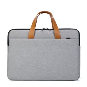 Fashion Lightweight Laptop Bag Simple Business (Option: Grey-15inch)