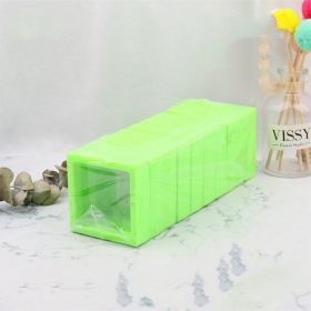 Dressing Table PE Film Suspension Holder Transparent Hand String Jewelry Display Rack Packaging Storage Box (Option: Light green 10pcs-7x7)