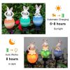 Cute Solar Garden Lights Easter Rabbit Solar LED Lights Waterproof Resin Landscape Lamp Outdoor Solar Lights Party Pathway Yard