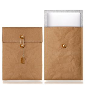 Non-magnetic Notebook Computer Bag Liner File Protective Cover (Option: Paper yellow A-13inches)