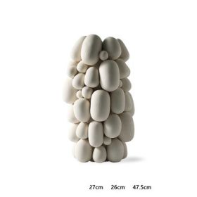 Spiral Twist Pointed Mouth Vase Ornaments Accumulation Round Ball (Option: Cell decoration F model)
