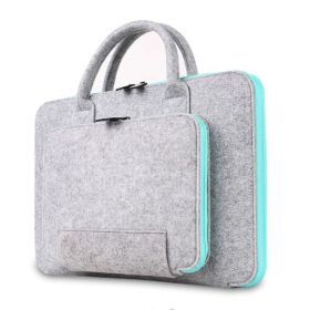 Fashion Felt Laptop Bag Multicolor Handheld (Option: Dark graypink zipper-28X38cm)