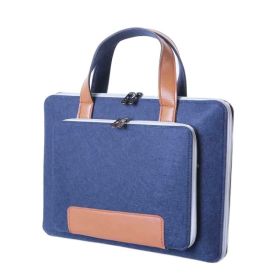 Fashion Felt Laptop Bag Multicolor Handheld (Option: Navy Blue-28X38cm)