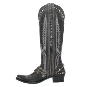 Western-style Women's Competitive Denim Boots (Option: Black-37)
